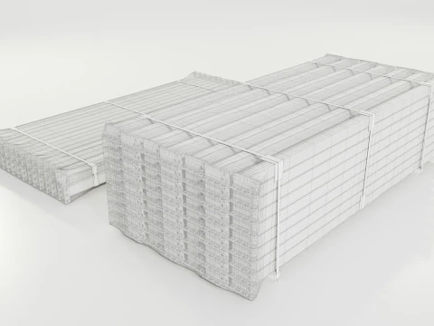 Stosy poziomych belek regał&oacute;w paletowych Model 3D