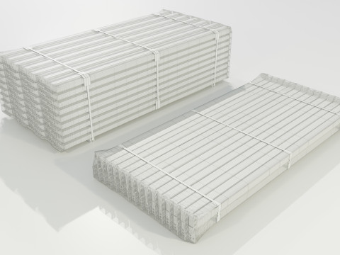 Stacks of Pallet rack horizontal beams Model 3D
