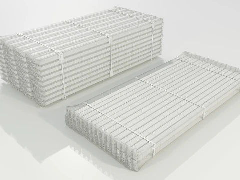 Stosy poziomych belek regał&oacute;w paletowych Model 3D