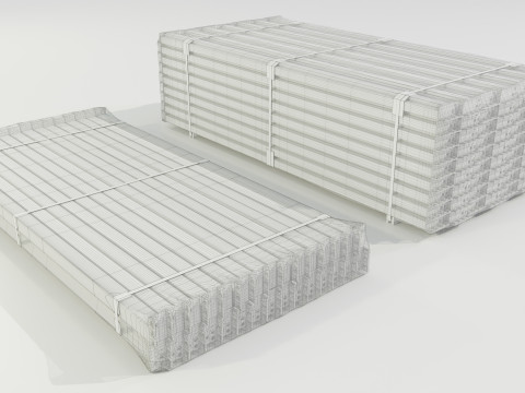 Stacks of Pallet rack horizontal beams Model 3D
