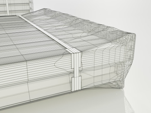 Stacks of Pallet rack horizontal beams Model 3D