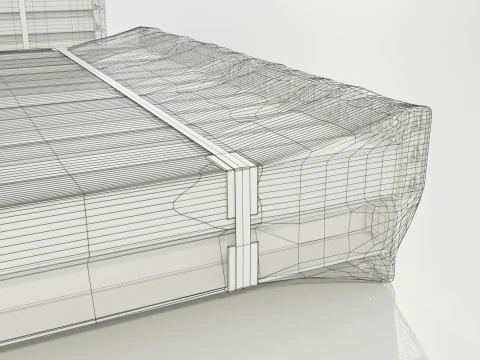 Stosy poziomych belek regał&oacute;w paletowych Model 3D