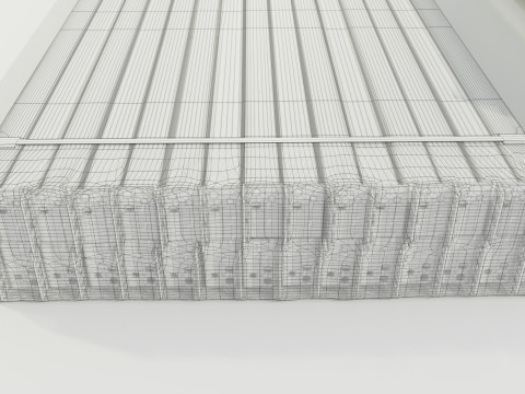 Stacks of Pallet rack horizontal beams Model 3D