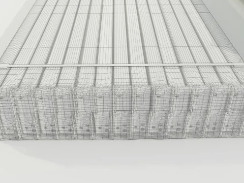 Stosy poziomych belek regał&oacute;w paletowych Model 3D