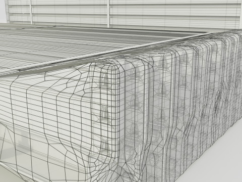Stacks of Pallet rack horizontal beams Model 3D