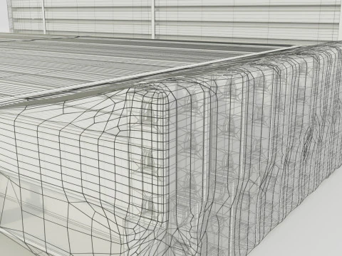 Stosy poziomych belek regał&oacute;w paletowych Model 3D