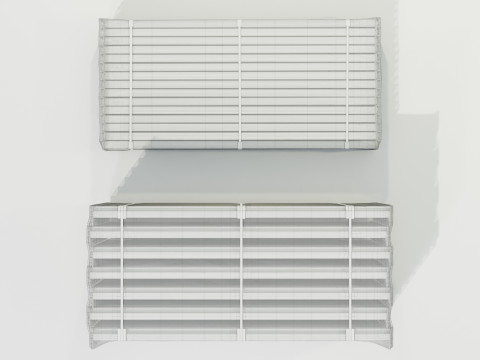 Stacks of Pallet rack horizontal beams Model 3D