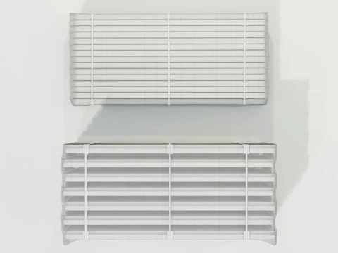 Stosy poziomych belek regał&oacute;w paletowych Model 3D