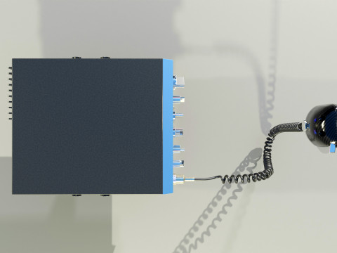 CB Radio with Microphone 3D Model