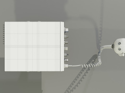 CB Radio with Microphone 3D Model