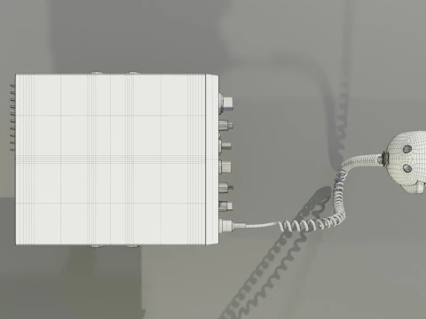 CB Radio with Microphone 3D Model