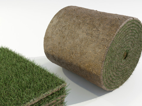 Grass Sod Stack and Roll 3D Модель