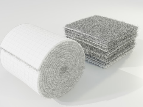 Grass Sod Stack and Roll 3D Модель