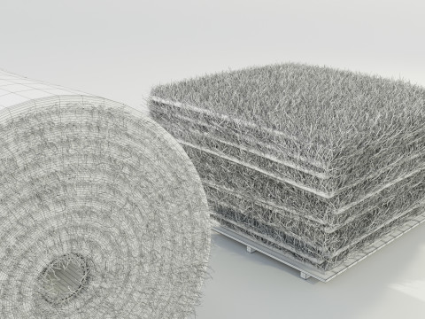 Grass Sod Stack and Roll 3D Модель
