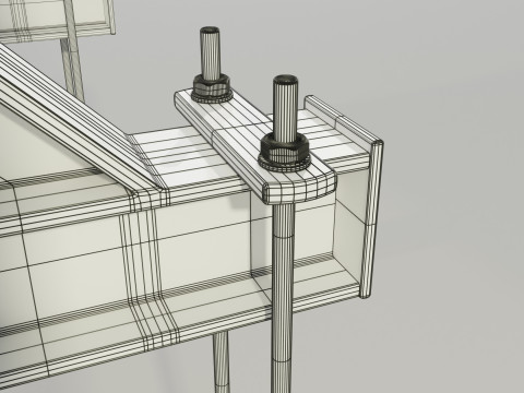 Aluminium Enclosed Headache Rack 3D Model