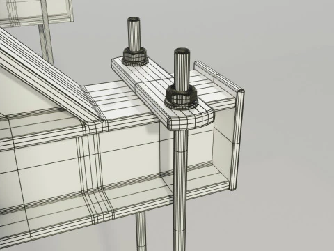 Aluminium Enclosed Headache Rack 3D Model