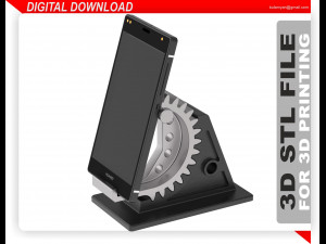 Gear phone Holder STL 3D FILE 3D Принт Модель