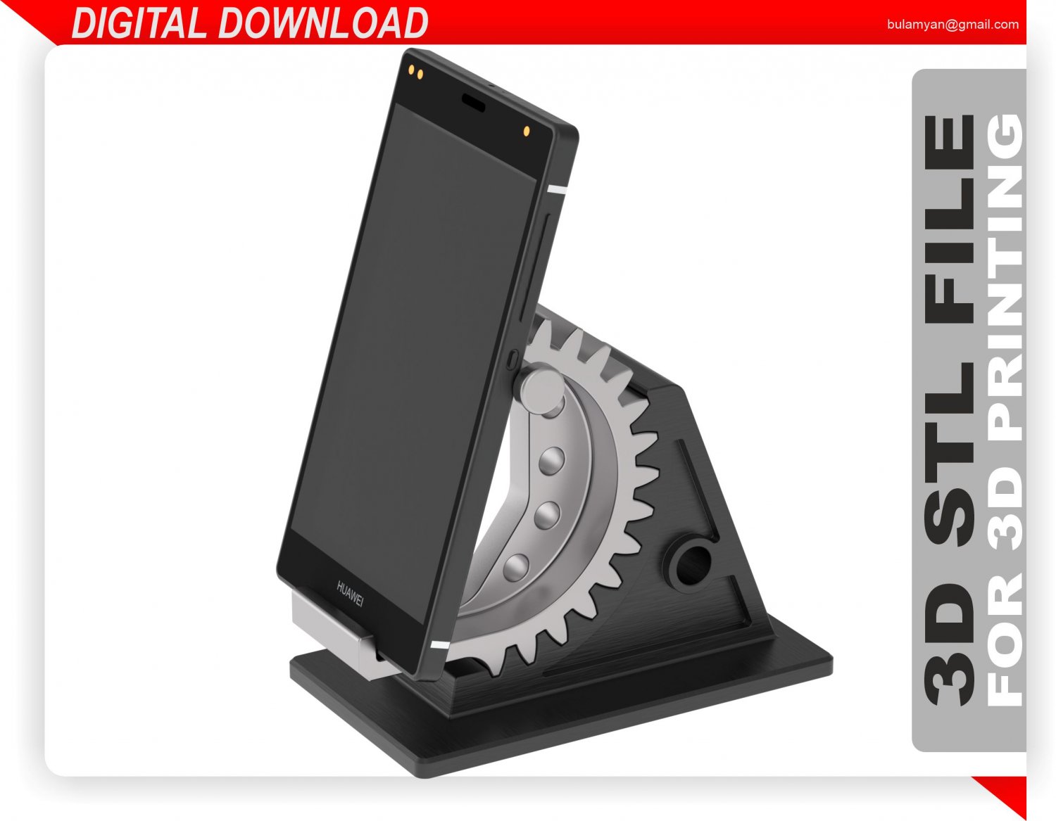 STL file Tilt phone stand 📞・3D printing model to download・Cults