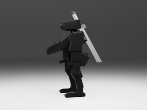 Game ready robot 3D-Modell