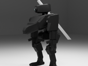Game ready robot 3D-Modell
