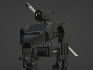 Game ready robot 3D-Modell