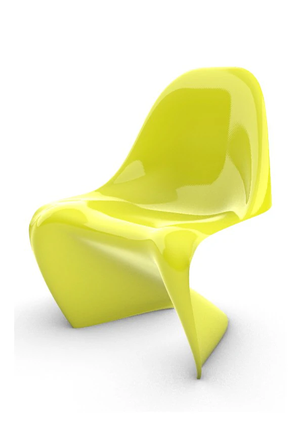 Plastic Panton Chair 3D Model .c4d .max .obj .3ds .fbx .stl .blend 