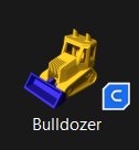 Bulldozer Model Cetak 3D .c4d .max .obj .3ds .fbx .stl .blend 