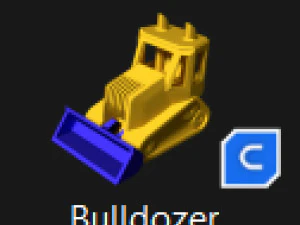 Bulldozer 3D Print Model