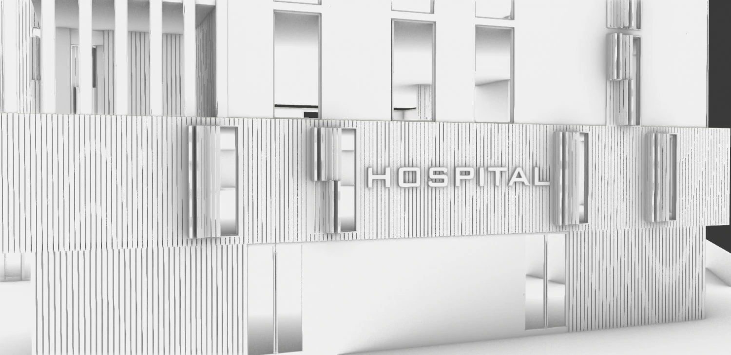 HOSPITAL 3D Model .c4d .max .obj .3ds .fbx .stl .blend 