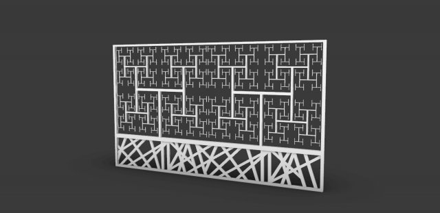 Partition wall 3D Model .c4d .max .obj .3ds .fbx .stl .blend 