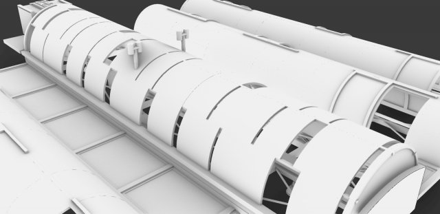 Greenhouse roof Industrial 3D 모델 .c4d .max .obj .3ds .fbx .stl .blend 