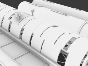 Greenhouse roof Industrial Model 3D