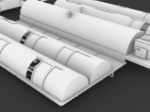 Greenhouse roof Industrial 3D 모델