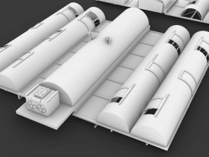 Greenhouse roof Industrial 3D 모델