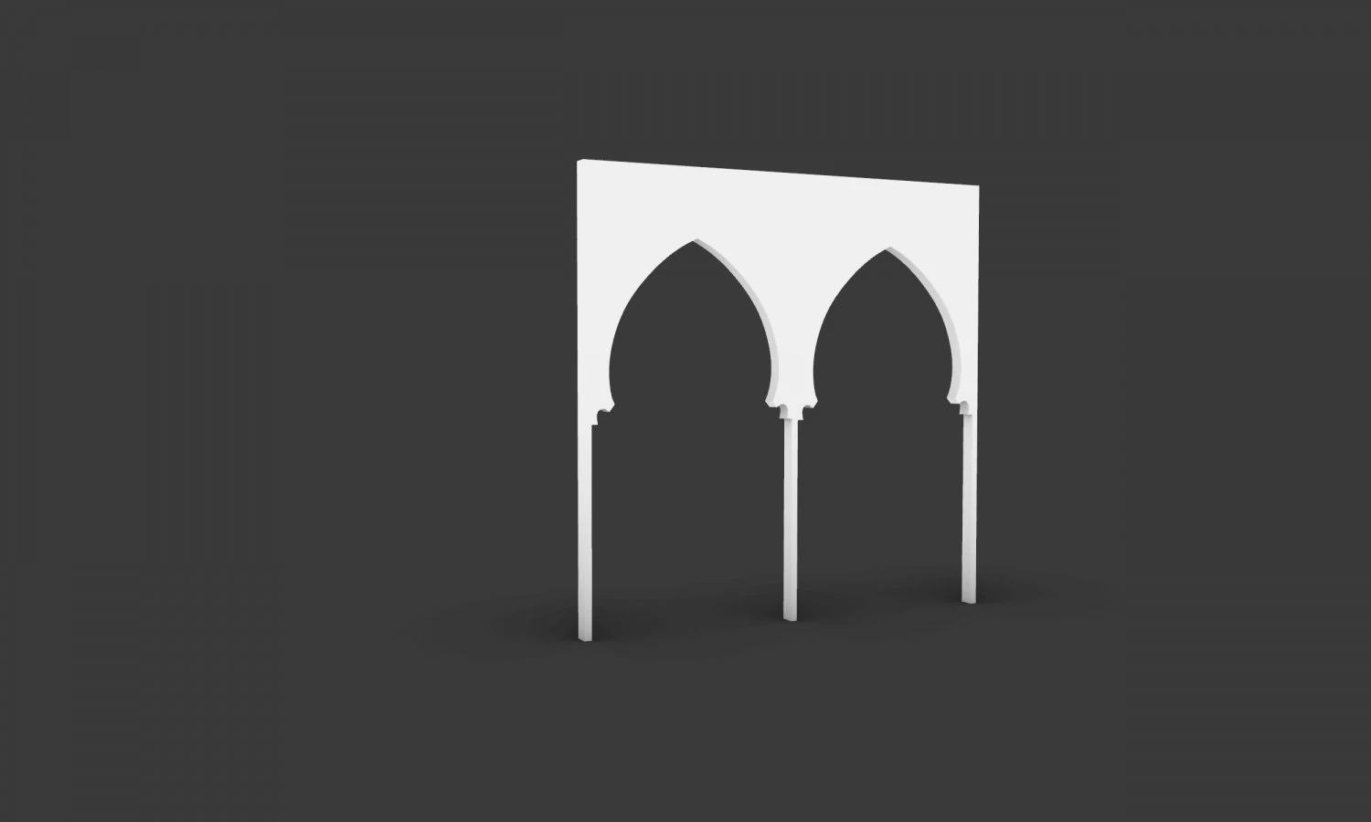 Moroccan arch 3D Model .c4d .max .obj .3ds .fbx .stl .blend 