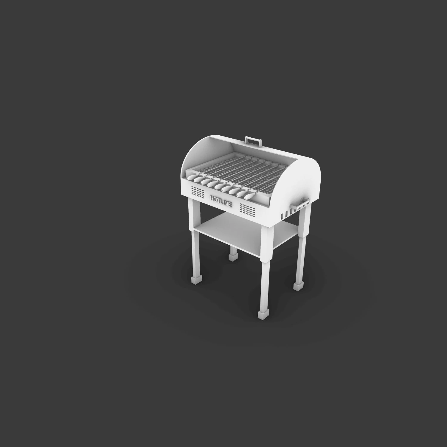 Barbecue 3D Model .c4d .max .obj .3ds .fbx .stl .blend 