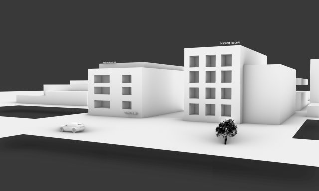 Graphic city 3D Model .c4d .max .obj .3ds .fbx .stl .blend
