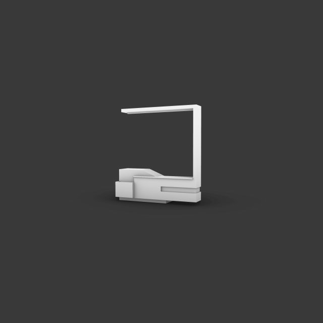 Information desk 3D Model .c4d .max .obj .3ds .fbx .stl .blend 