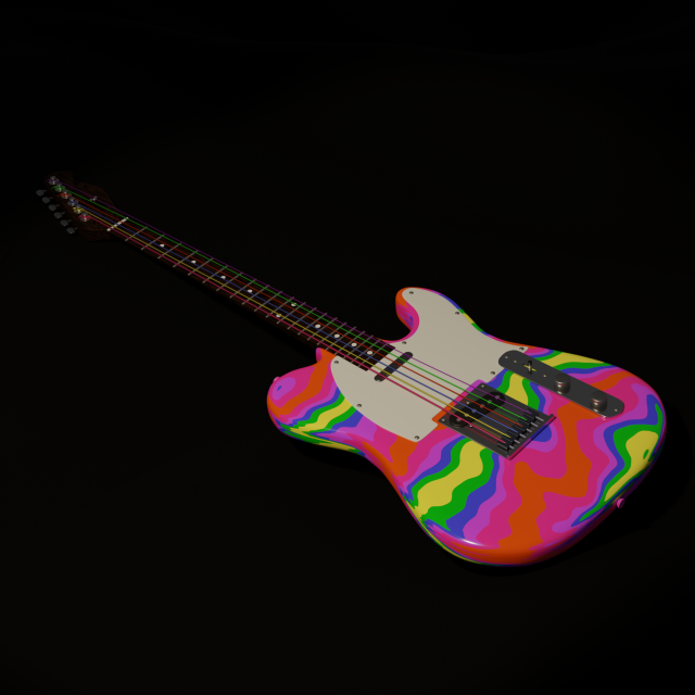 Telecaster Modèle 3D .c4d .max .obj .3ds .fbx .stl .blend 