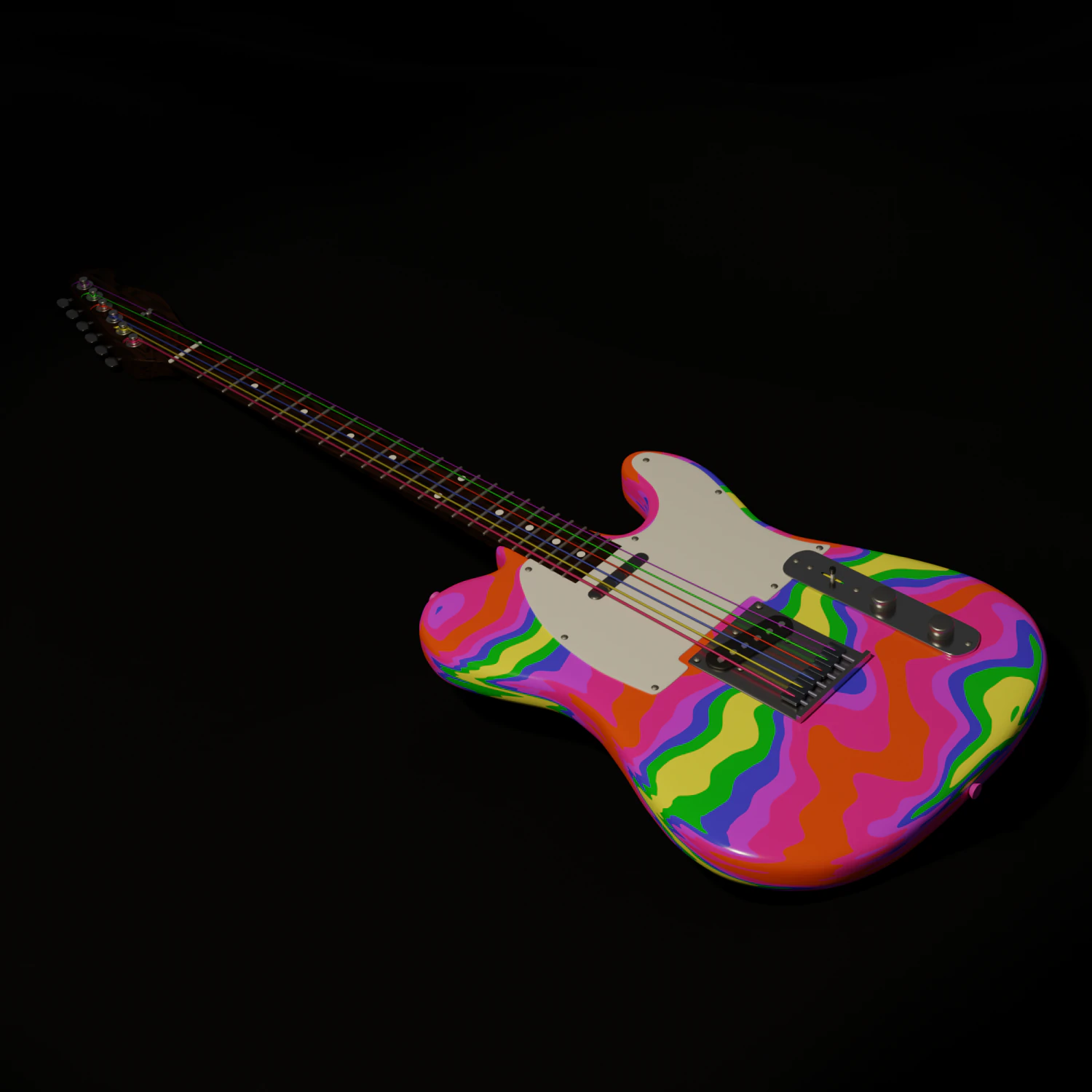 Telecaster 3D Model .c4d .max .obj .3ds .fbx .stl .blend