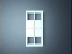 IKEA KALLAX - Shelving unit with doors white 3D Models