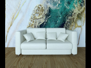 Sofa for leaving room for kitchen Model 3D