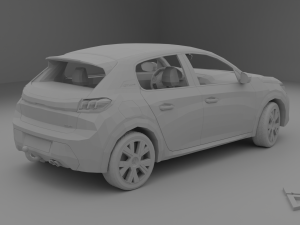 Peugeot 208 2021 3D 模型
