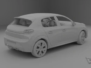 Peugeot 208 2021 3D Model