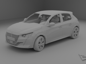Peugeot 208 2021 3D 模型