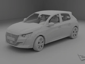 Peugeot 208 2021 3D Model