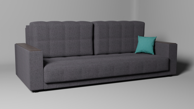 Gray sofa with decorative pillow all pillows are movable 3D Model .c4d .max .obj .3ds .fbx .stl .blend 