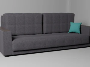 Gray sofa with decorative pillow all pillows are movable 3D Model