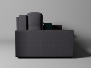 Gray sofa with decorative pillow all pillows are movable 3D Model