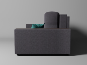 Gray sofa with decorative pillow all pillows are movable 3D Model
